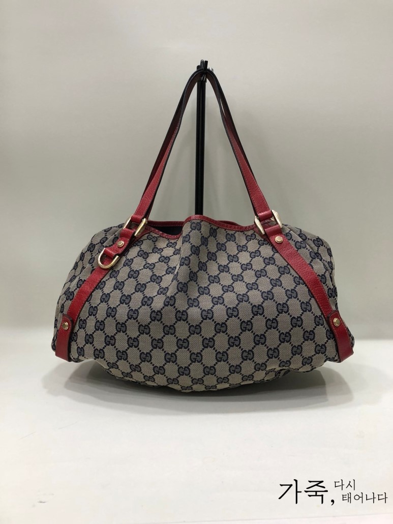 GUCCI 구찌 모노그램 패턴 페브릭 숄더백