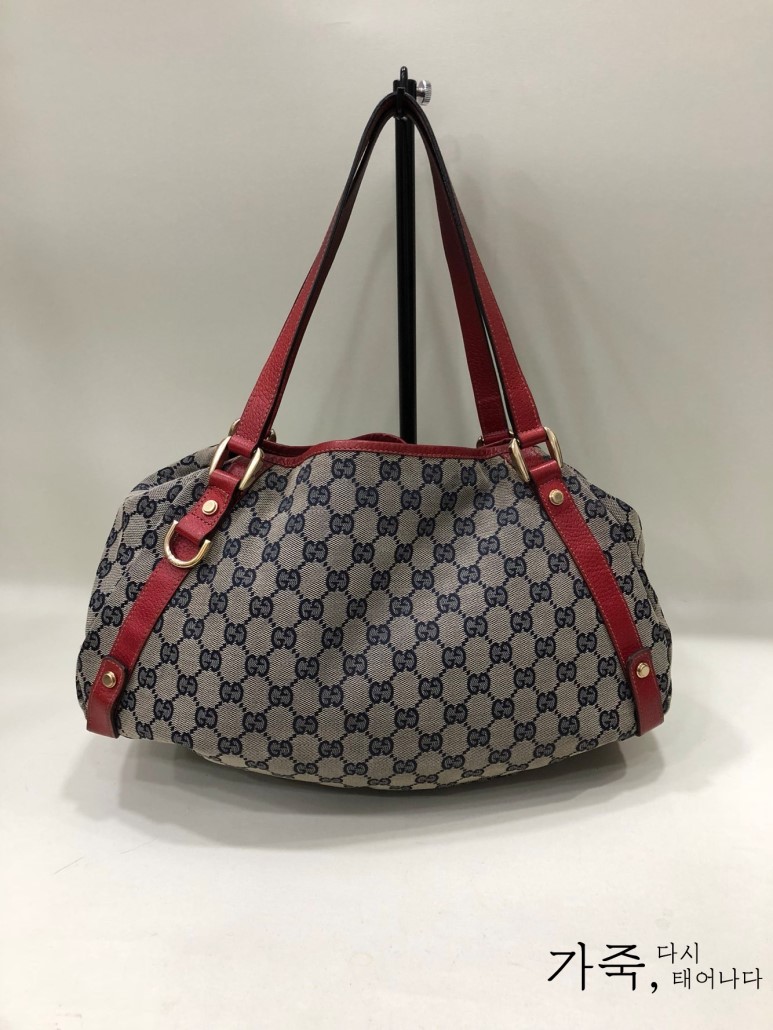 GUCCI 구찌 모노그램 패턴 페브릭 숄더백