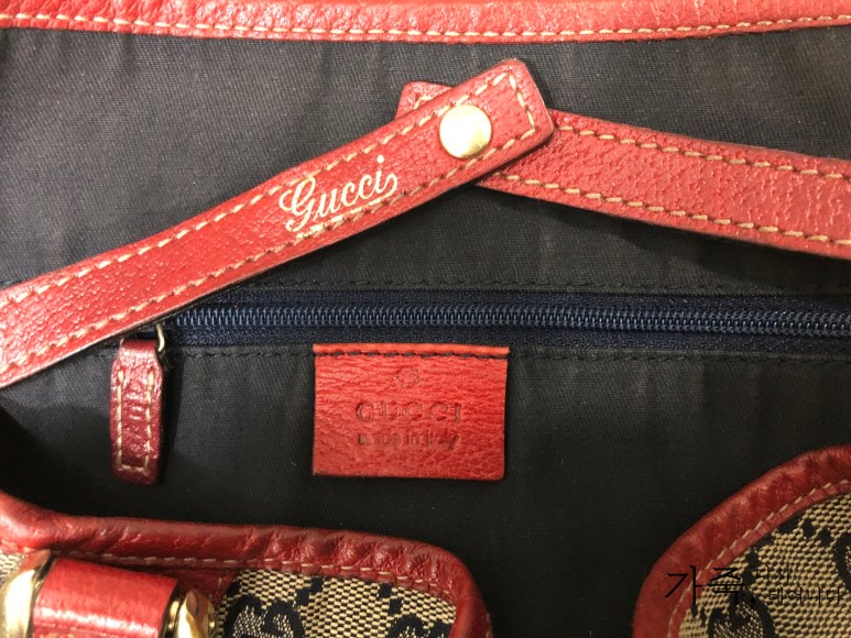 GUCCI 구찌 모노그램 패턴 페브릭 숄더백