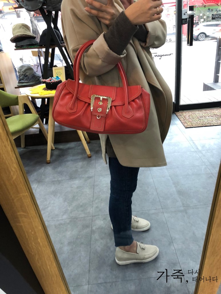 CELINE 셀린느 오렌지 바케트 토트백