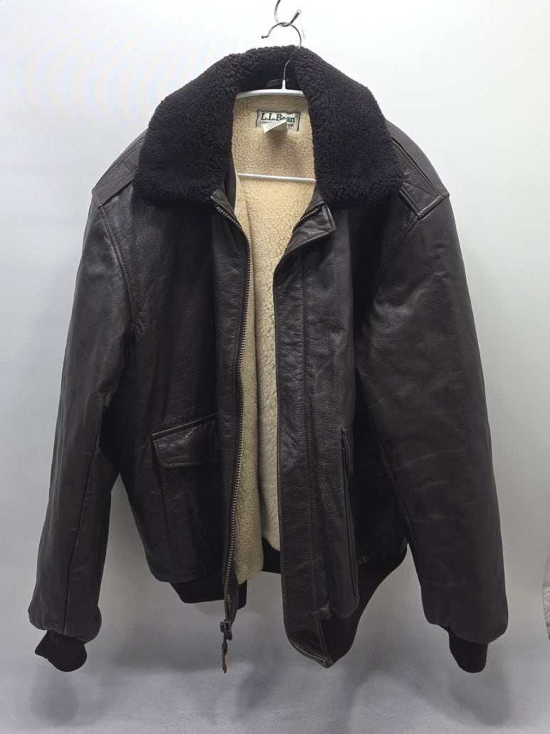 L.L.Bean 빈티지 가죽자켓 염색 후 모습